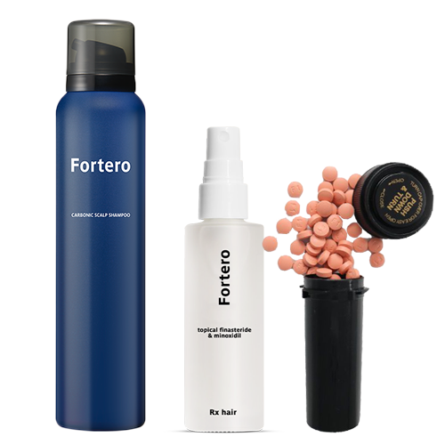 Fortero Carbonic Acid Shampoo, Topical Finasteride Spray & Oral Finasteride Kit-OT (CS)