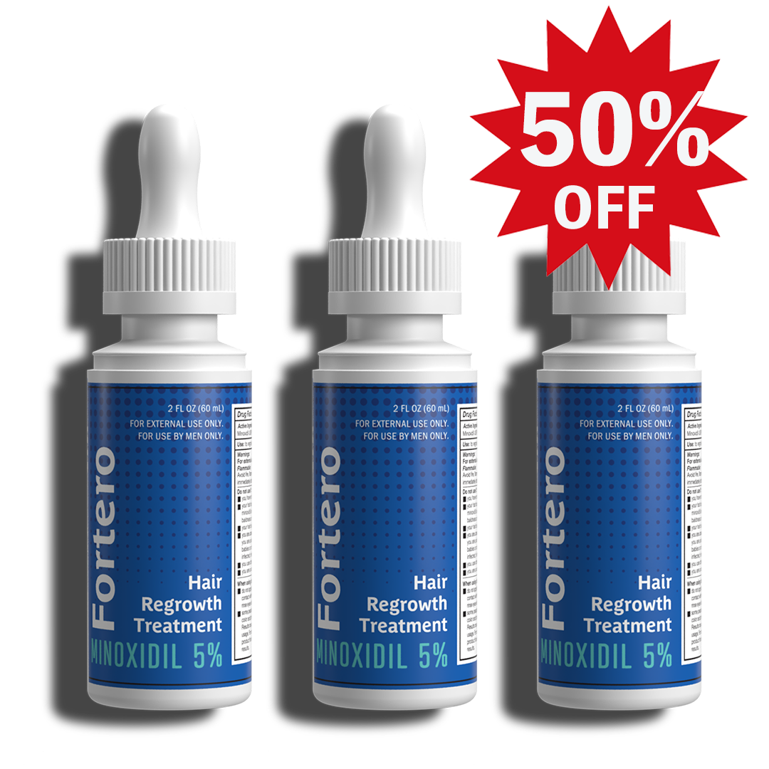 Fortero 5% Minoxidil (Pack of 3) One time